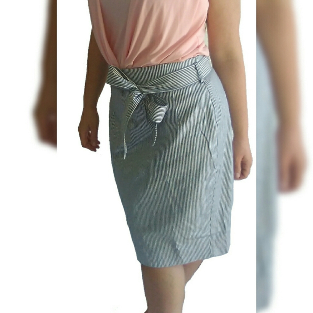 Lane Bryant Striped Pencil Skirt